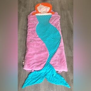 Mermaid Tail Kids Sleeping Bag - Pink and Blue